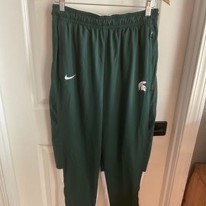 Nike Dri-Fit On Field Track Pants - Michigan State - Green & White - Men’s Sz L